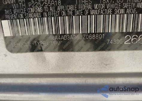 2018 Mitsubishi Outlander Le/Se/Sel from USA, damaged, VIN JA4AD3A36JZ068801